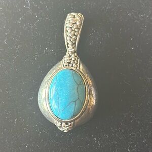 Premier Designs Stone Silver Tone Pendant Drop